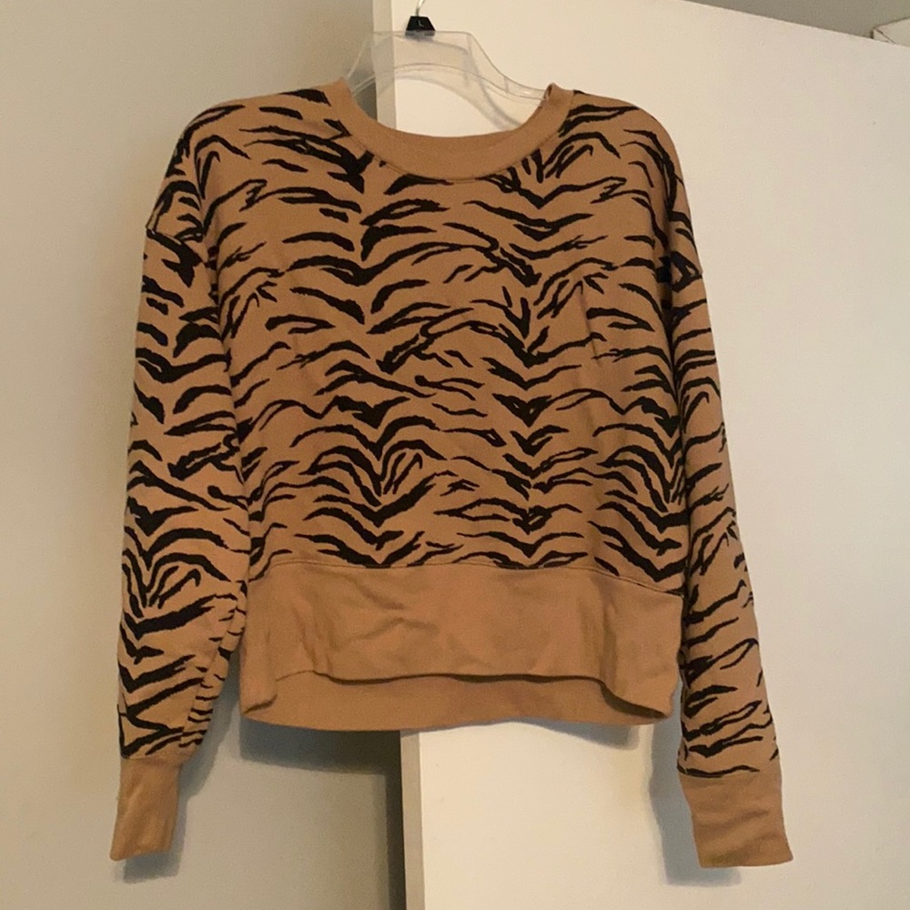 Madewell cropped tiger print sweatshirt 🐅